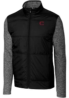 Cutter and Buck Cincinnati Reds Mens Black City Connect Stealth Big Tall Light Weight Jacket