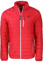 Cutter and Buck Cincinnati Reds Mens Red City Connect Rainier PrimaLoft Big Tall Lined Jacke..