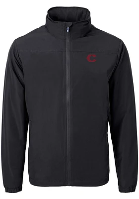 Cutter and Buck Cincinnati Reds Mens Black City Connect Charter Eco Big Tall Light Weight Ja..