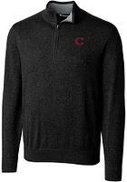 Cutter and Buck Cincinnati Reds Mens Black City Connect Lakemont Big Tall 1/4 Zip Pullover