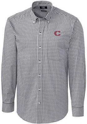 Cutter and Buck Cincinnati Reds Mens Charcoal City Connect Easy Care Stretch Big Tall Dress ..