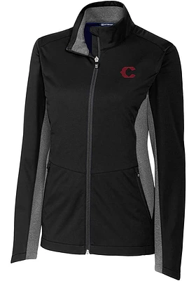 Cutter and Buck Cincinnati Reds Womens Black City Connect Navigate Light Weight Jacket