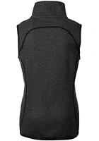 Cutter and Buck Cincinnati Reds Womens Charcoal City Connect Mainsail Asymmetrical Vest