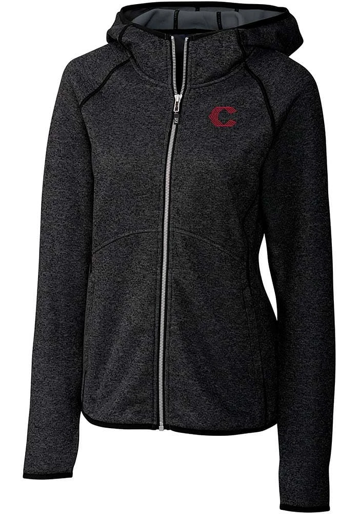 Cutter and Buck Cincinnati Reds Womens Charcoal City Connect Mainsail Medium Weight Jacket