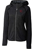 Cutter and Buck Cincinnati Reds Womens Charcoal City Connect Mainsail Medium Weight Jacket