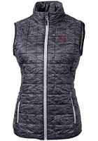 Cutter and Buck Cincinnati Reds Womens Black City Connect Rainier PrimaLoft Printed Vest