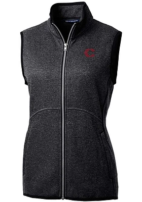 Cutter and Buck Cincinnati Reds Womens Charcoal City Connect Mainsail Vest