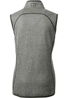 Cutter and Buck Cincinnati Reds Womens Grey City Connect Mainsail Vest