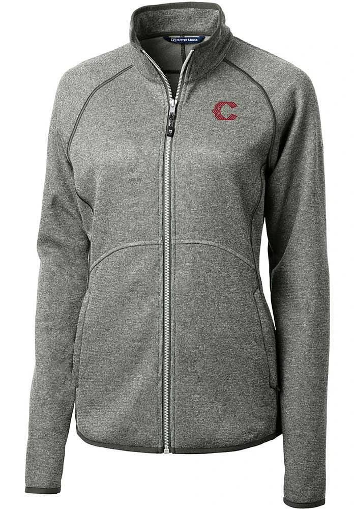 Cutter and Buck Cincinnati Reds Womens Grey City Connect Mainsail Light Weight Jacket