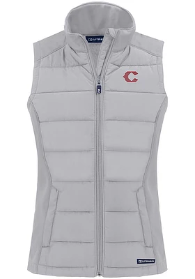 Cutter and Buck Cincinnati Reds Womens Charcoal City Connect Evoke Vest