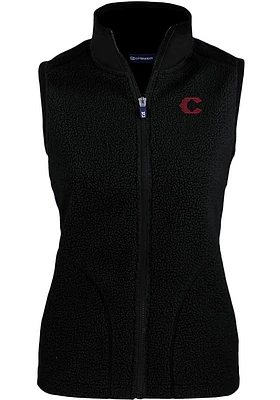 Cutter and Buck Cincinnati Reds Womens City Connect Cascade Sherpa Vest