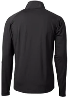 Cutter and Buck Cincinnati Reds Mens Black City Connect Adapt Eco Hybrid Long Sleeve Qtr Zip Pul..