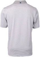 Cutter and Buck Cincinnati Reds Mens Grey City Connect Virtue Eco Pique Micro Stripe Short Sleev..