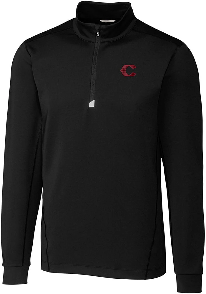 Cutter and Buck Cincinnati Reds Mens City Connect Traverse Long Sleeve 1/4 Zip Pullover