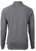 Cutter and Buck Cincinnati Reds Mens Black City Connect Adapt Eco Version Long Sleeve 1/4 Zip Pu..