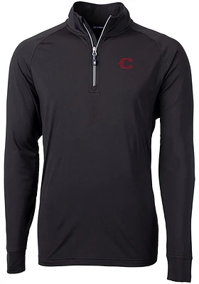 Cutter and Buck Cincinnati Reds Mens City Connect Adapt Eco Long Sleeve Qtr Zip Pullover