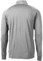 Cutter and Buck Cincinnati Reds Mens Grey City Connect Adapt Eco Knit Long Sleeve 1/4 Zip Pullov..