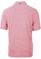 Cutter and Buck Cincinnati Reds Mens Red City Connect Virtue Eco Pique Botanical Short Sleeve Po..