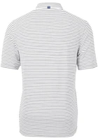 Cutter and Buck Cincinnati Reds Mens City Connect Virtue Eco Pique Stripe Short Sleeve Polo