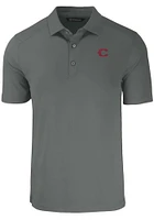 Cutter and Buck Cincinnati Reds Mens Charcoal City Connect Forge Design Short Sleeve Polo