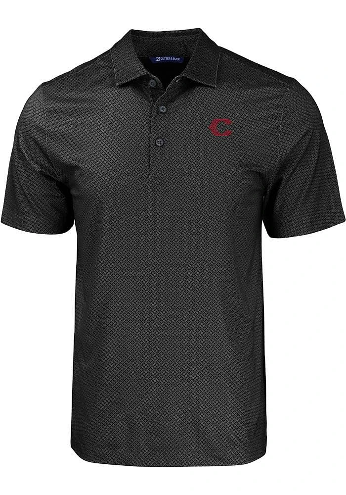 Cutter and Buck Cincinnati Reds Mens City Connect Pike Eco Geo Print Short Sleeve Polo