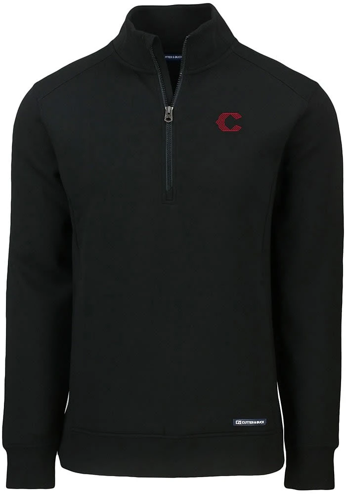 Cutter and Buck Cincinnati Reds Mens City Connect Roam Long Sleeve Qtr Zip Pullover