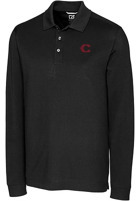 Cutter and Buck Cincinnati Reds Mens City Connect Advantage Long Sleeve Polo Shirt