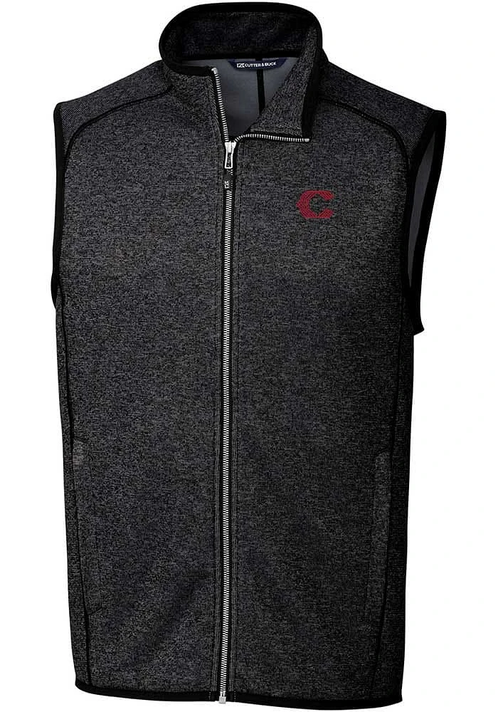 Cutter and Buck Cincinnati Reds Mens Charcoal City Connect Mainsail Sleeveless Jacket