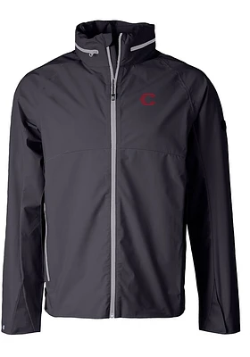 Cutter and Buck Cincinnati Reds Mens Black City Connect Vapor Rain Light Weight Jacket