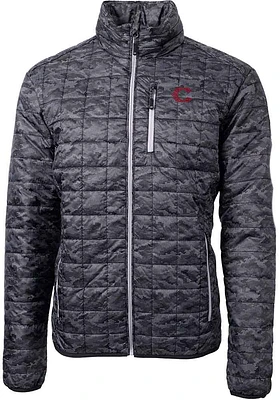 Cutter and Buck Cincinnati Reds Mens Black City Connect Rainier PrimaLoft Printed Filled Jacket