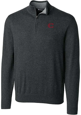 Cutter and Buck Cincinnati Reds Mens Charcoal City Connect Lakemont Long Sleeve Qtr Zip Pullover