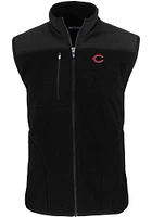 Cutter and Buck Cincinnati Reds Big Tall Black Cascade Sherpa Mens Vest