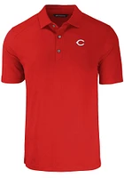 Cutter and Buck Cincinnati Reds Mens Forge Recycled Short Sleeve Polo