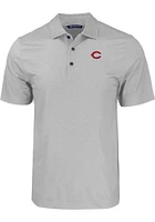 Cutter and Buck Cincinnati Reds Mens Pike Eco Geo Print Short Sleeve Polo