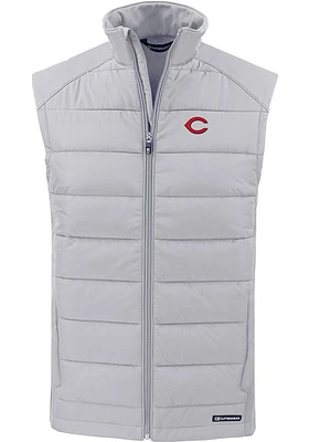 Cutter and Buck Cincinnati Reds Mens Charcoal Evoke Sleeveless Jacket