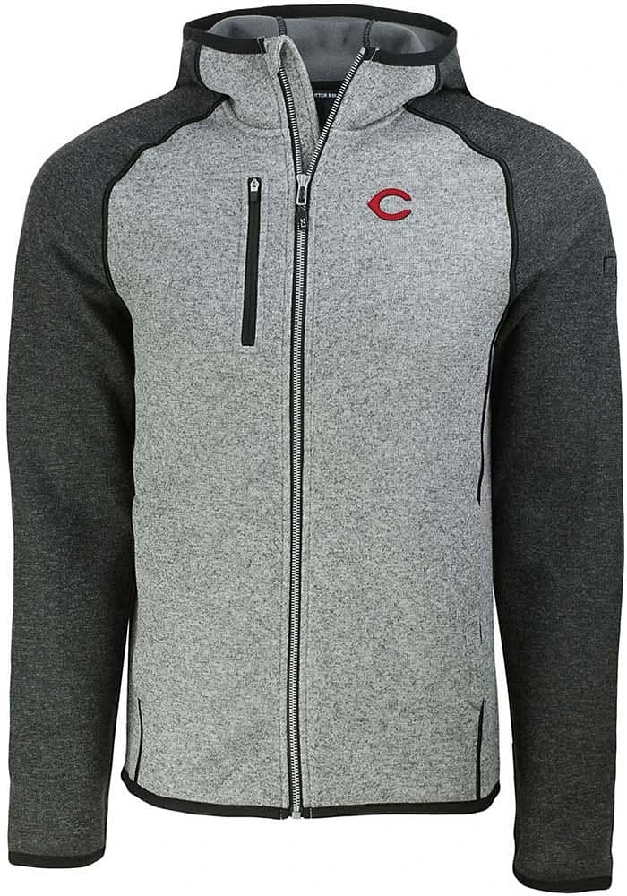 Cutter and Buck Cincinnati Reds Mens Grey Mainsail Light Weight Jacket