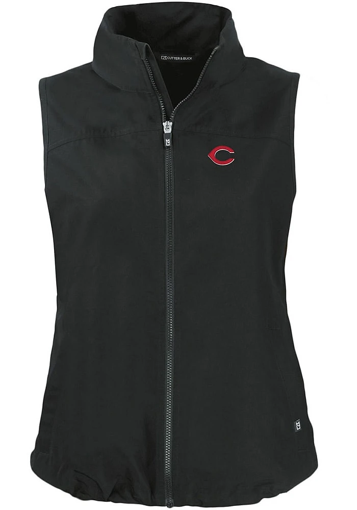 Cutter and Buck Cincinnati Reds Womens Black Charter Vest