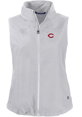 Cutter and Buck Cincinnati Reds Womens Grey Charter Vest