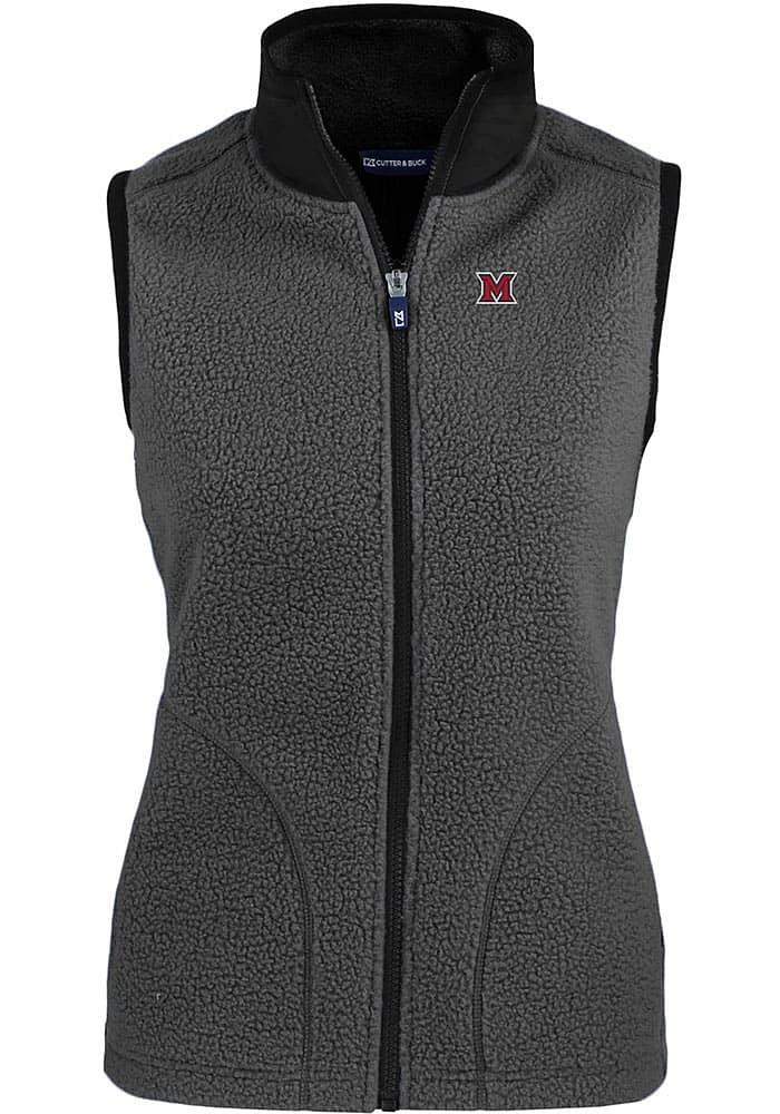 Cutter and Buck Miami RedHawks Womens Cascade Sherpa Vest