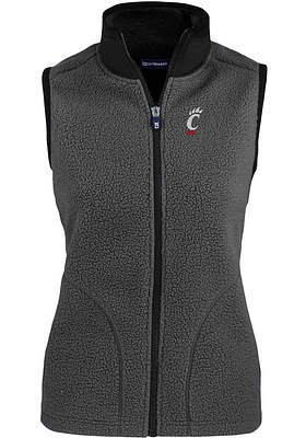 Cutter and Buck Cincinnati Bearcats Womens Grey Cascade Sherpa Vest