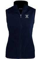 Cutter and Buck Xavier Musketeers Womens Navy Blue Cascade Sherpa Vest