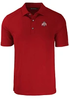 Cutter and Buck Ohio State Buckeyes Cardinal Solid Forge Eco Stretch Big Tall Polo