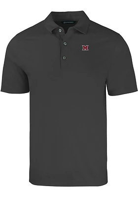 Cutter and Buck Miami RedHawks Black Forge Big Tall Polo