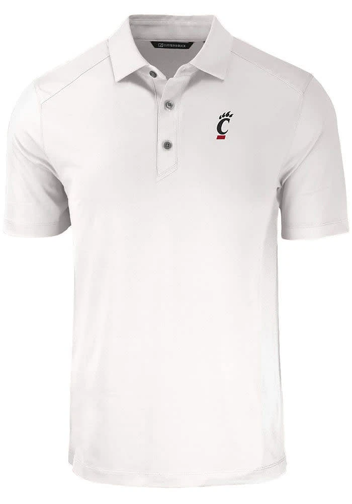 Cutter and Buck Cincinnati Bearcats White Forge Design Big Tall Polo