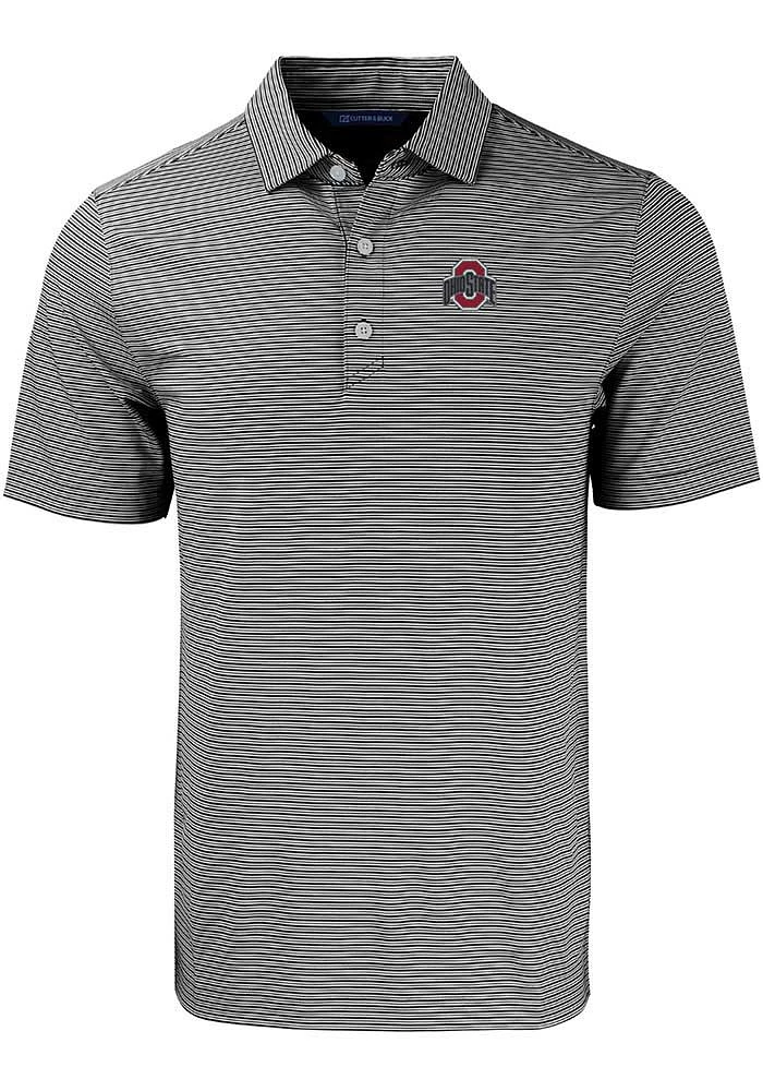 Cutter and Buck Ohio State Buckeyes Forge Double Stripe Big Tall Polo