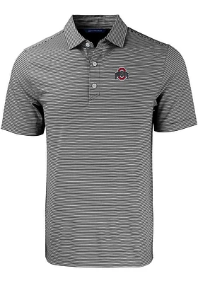 Cutter and Buck Ohio State Buckeyes Forge Double Stripe Big Tall Polo