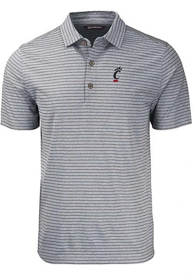 Cutter and Buck Cincinnati Bearcats Forge Heather Stripe Big Tall Polo