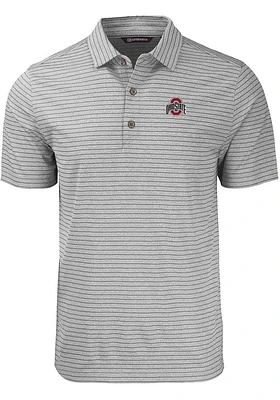 Cutter and Buck Ohio State Buckeyes Forge Heather Stripe Big Tall Polo