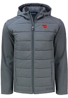 Cutter and Buck Dayton Flyers Mens Grey Evoke Hood Big Tall Lined Jacket