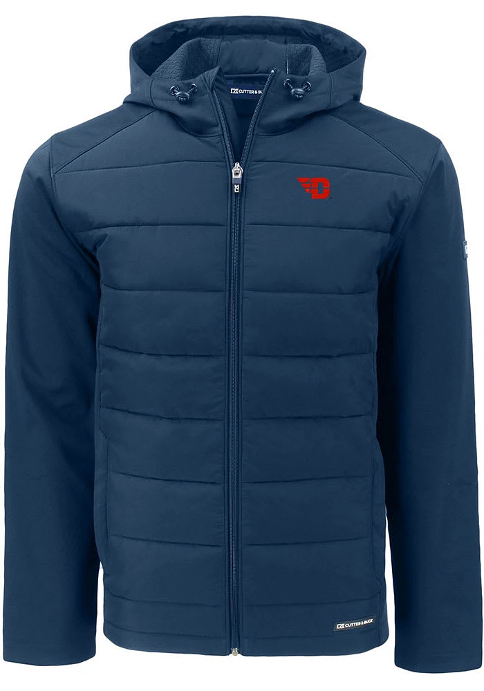 Cutter and Buck Dayton Flyers Mens Navy Blue Evoke Hood Big Tall Lined Jacket